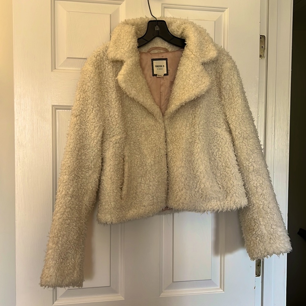 Cropped Faux Fur Jacket
